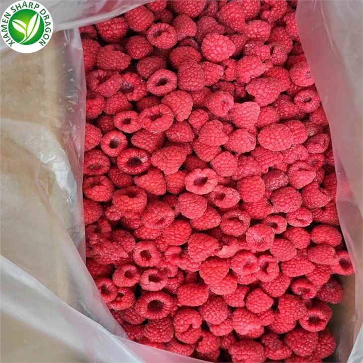 IQF Whole Red Raspberries 10 × 10 mm for Cake Decoration